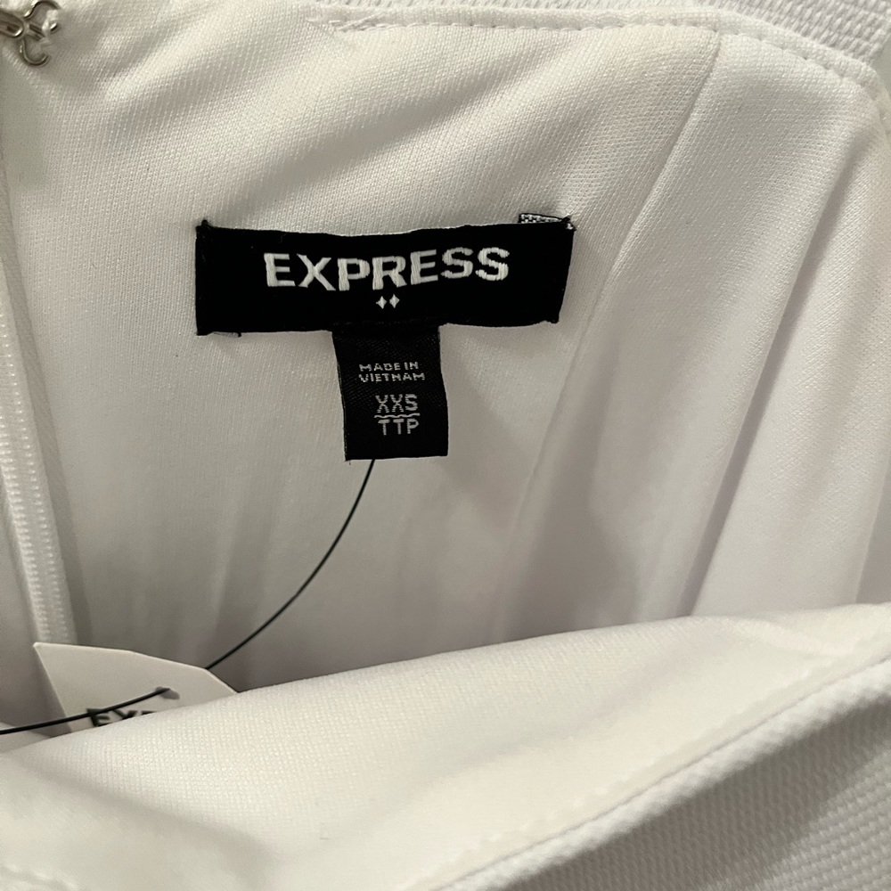 Express White Ruffle Top Cami Romper - Picture 6 of 13